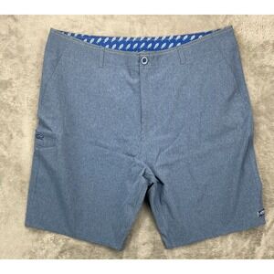 AFTCO Men's Shorts Size 40 Steel Blue Performance Chino Pockets Fishing